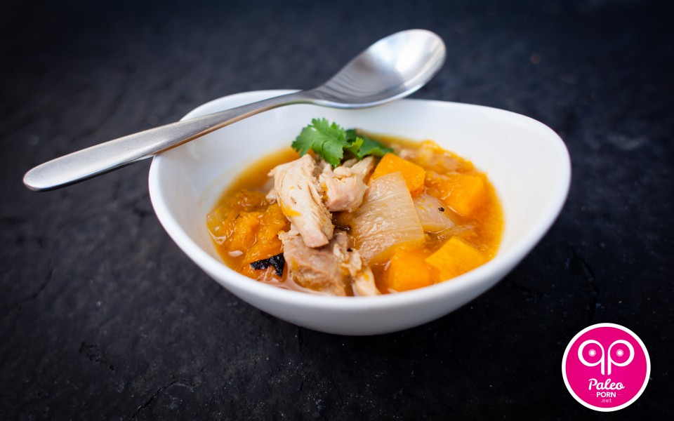 Roasted Chicken and Butternut Squash Soup