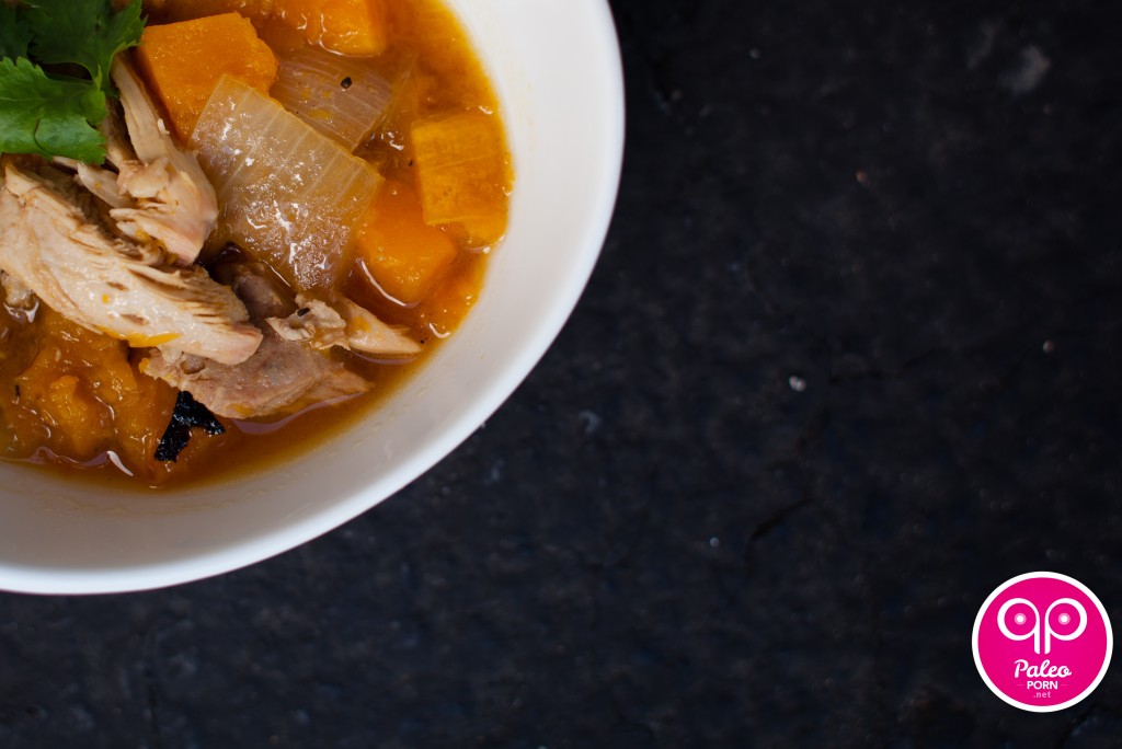 Roasted Chicken and Butternut Squash Soup