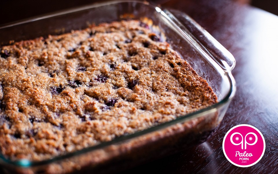 Paleo Recipe Primal Blueberry-Hazelnut Breakfast Cake Crumble