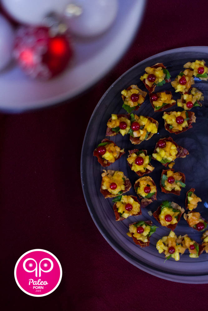 Crispy Prosciutto Fruit Cups