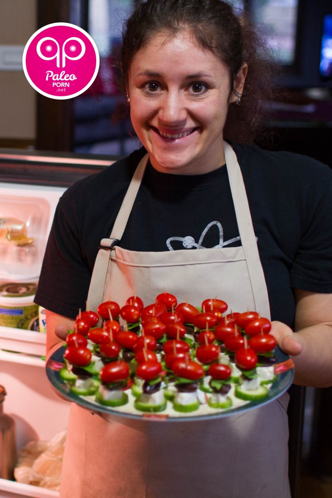 Paleo Greek Salad Skewers