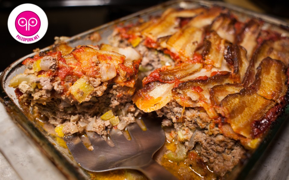 Paleo Meatloaf with Bison and Bacon