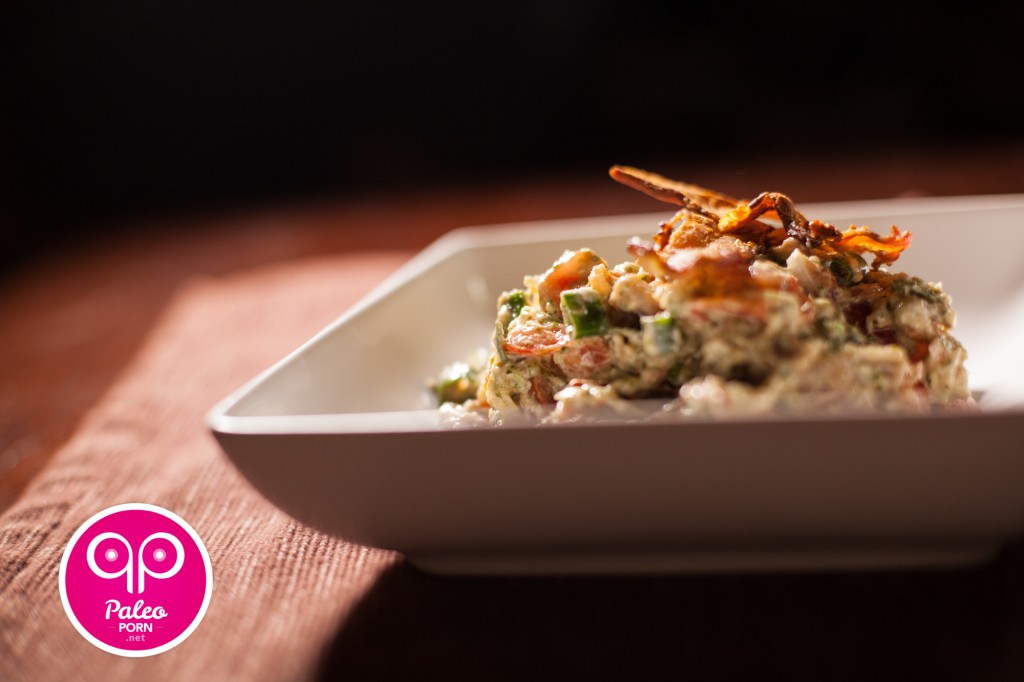 Paleo Bacon Lettuce and Pesto Salad