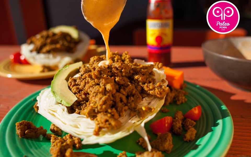 Paleo Beef in a Cabbage Cup