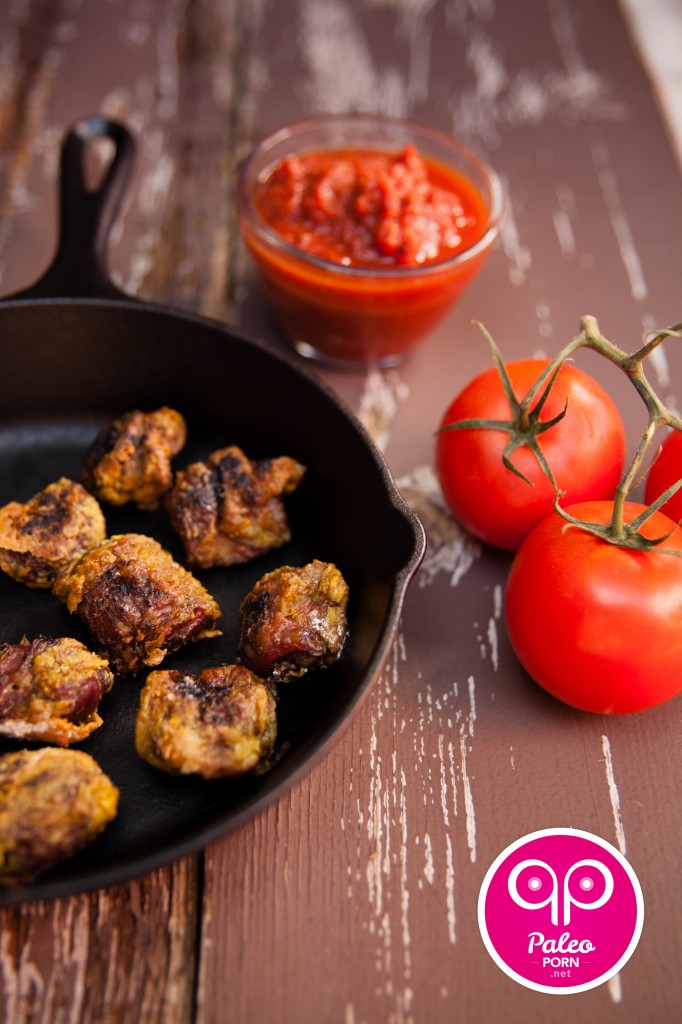 Crispy Curry Duck Gizzards with Spicy Paleo Marinara Sauce