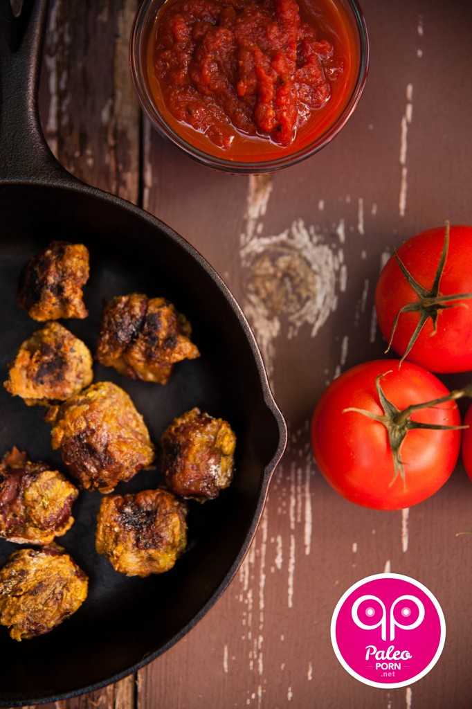 Crispy Curry Duck Gizzards with Spicy Paleo Marinara Sauce