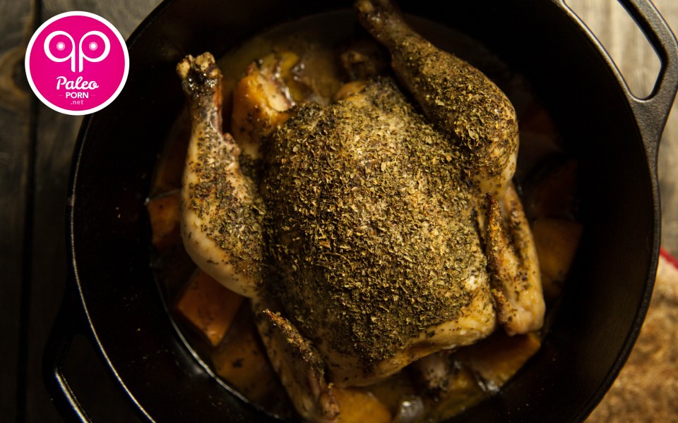 Paleo Recipe Dutch Oven Herbed Whole Chicken
