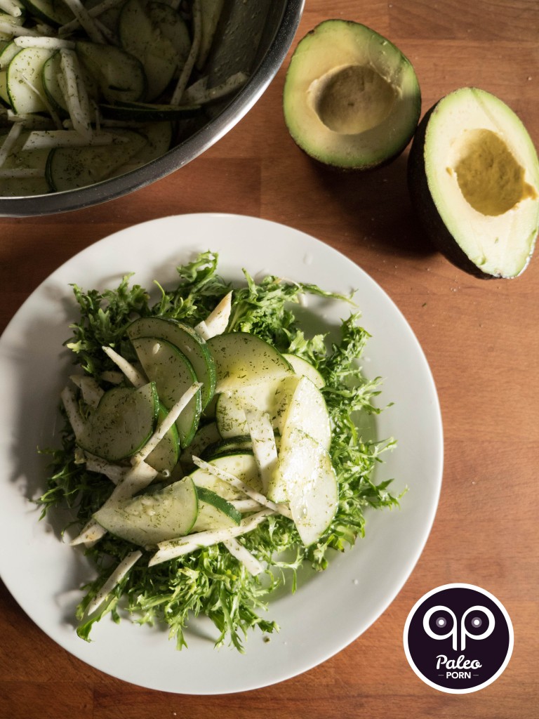 Frisée Salad with Cucumber