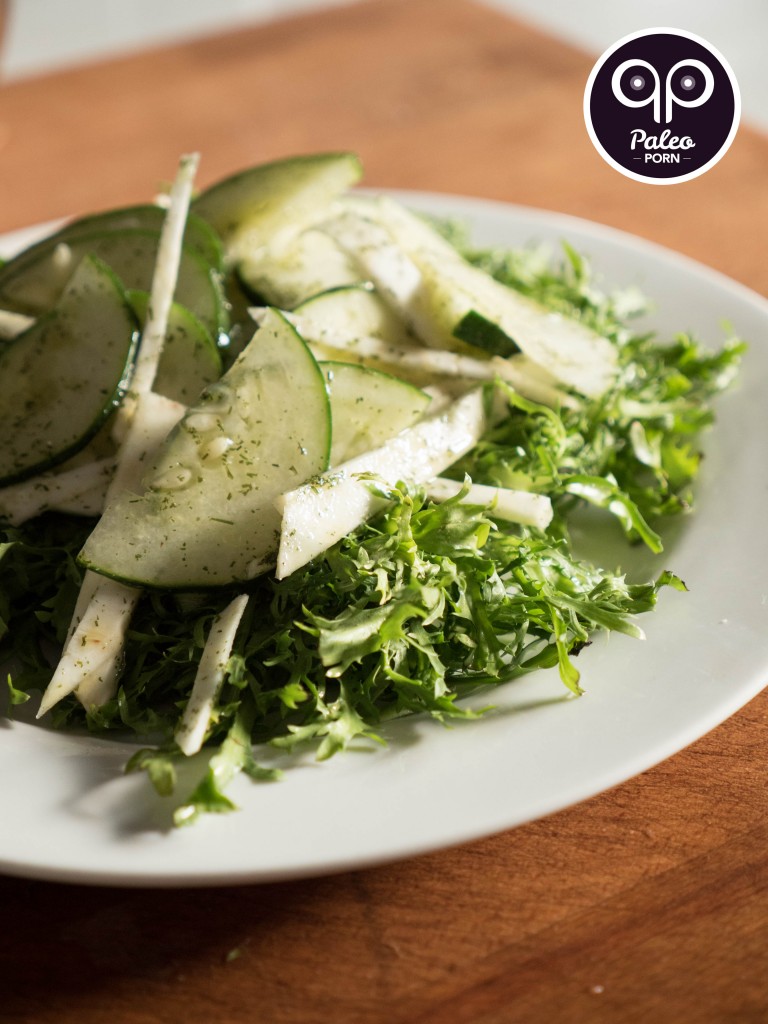 Frisée Salad with Cucumber