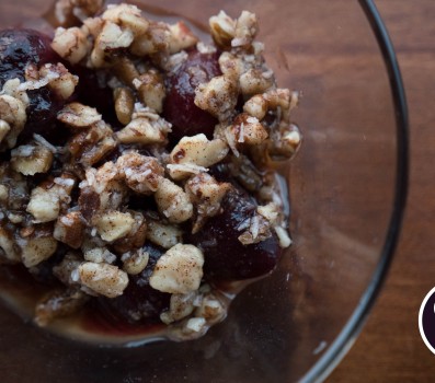 Paleo Recipe Cherry Crumble with Figs